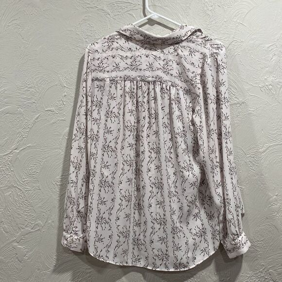 H&M WOMENS LONG SLEEVE FLORAL BLOUSE Size 6 - Picture 4 of 5